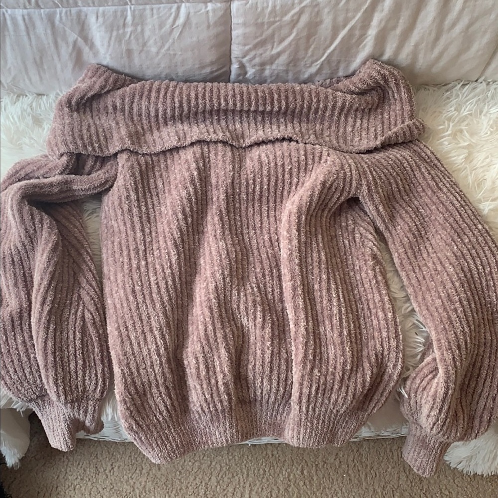 off the shoulder sweater